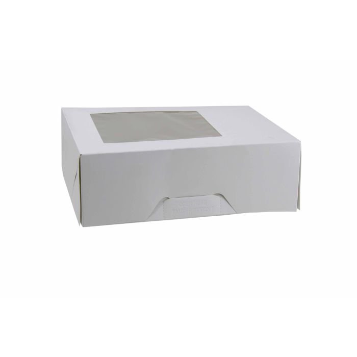 White - Tamper Evident Take Out Box (6 Corner Style) - 9-1/4 x 7-3/8 x 3-1/8"