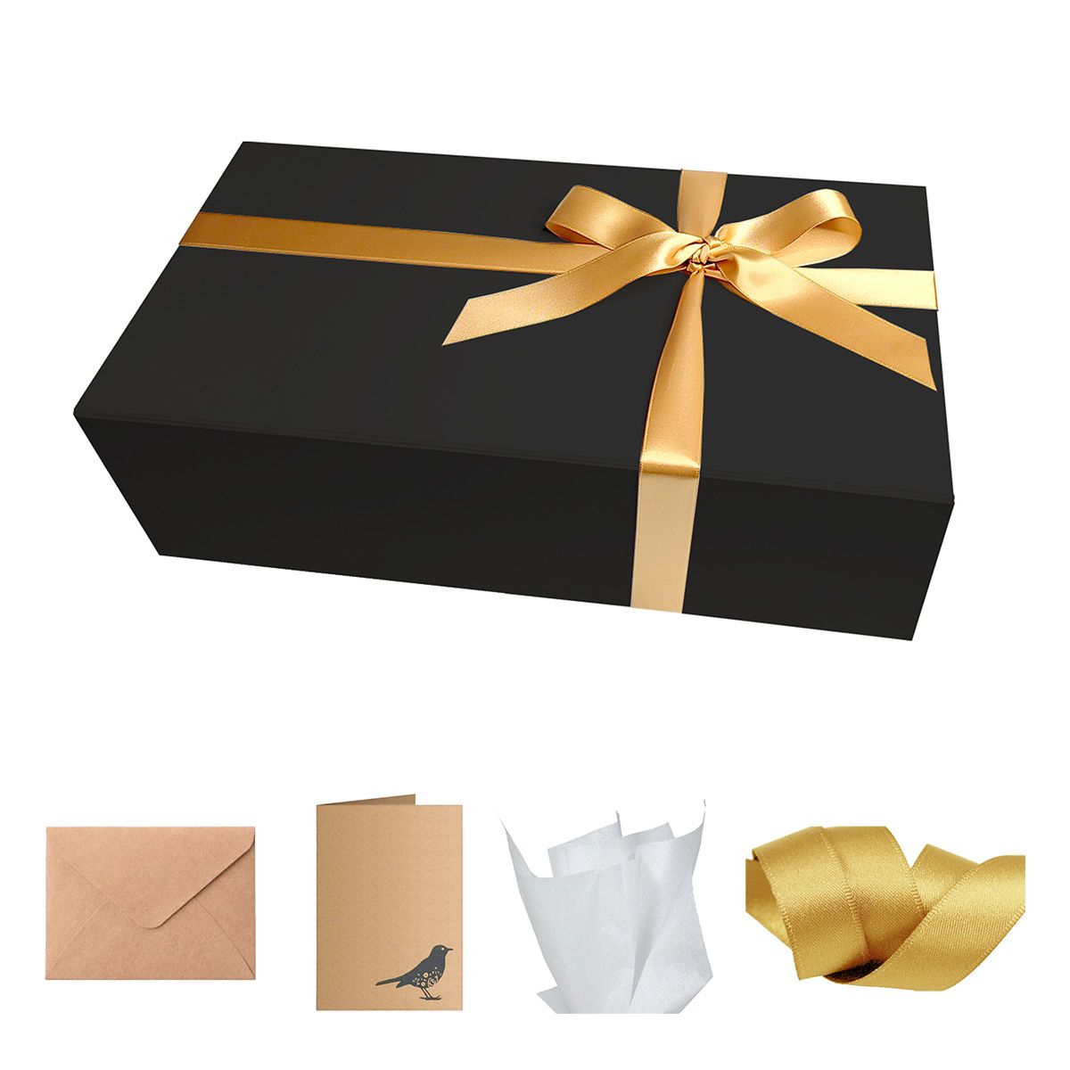 Black - Magnetic Gift Box Set - 11 x 7.5 x 3"