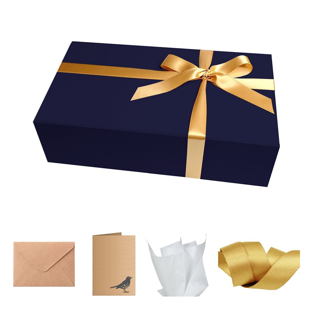 Navy - Magnetic Gift Box Set - 11 x 7.5 x 3"