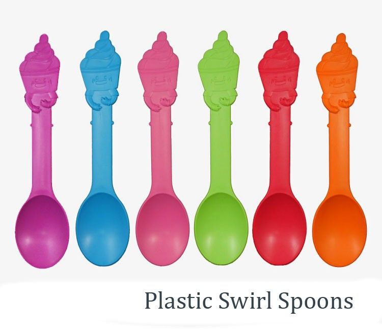Plastic Swirl Ice Cream Spoon