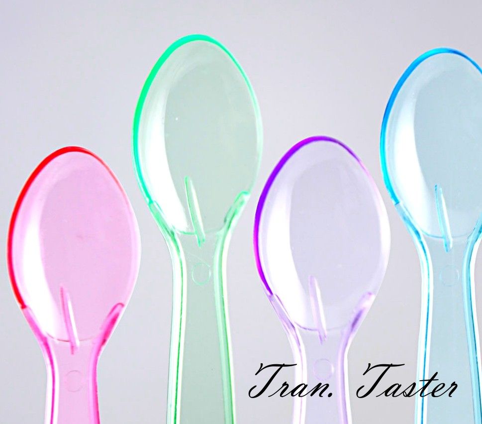 Transparent Taster Spoons for Yogurt and Ice Cream