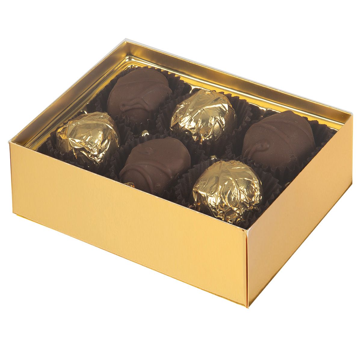 Gold - Candy Box Base - Base (2 Layer - 12 Pc.) 4-3/4 x 3-1/4 x 2"