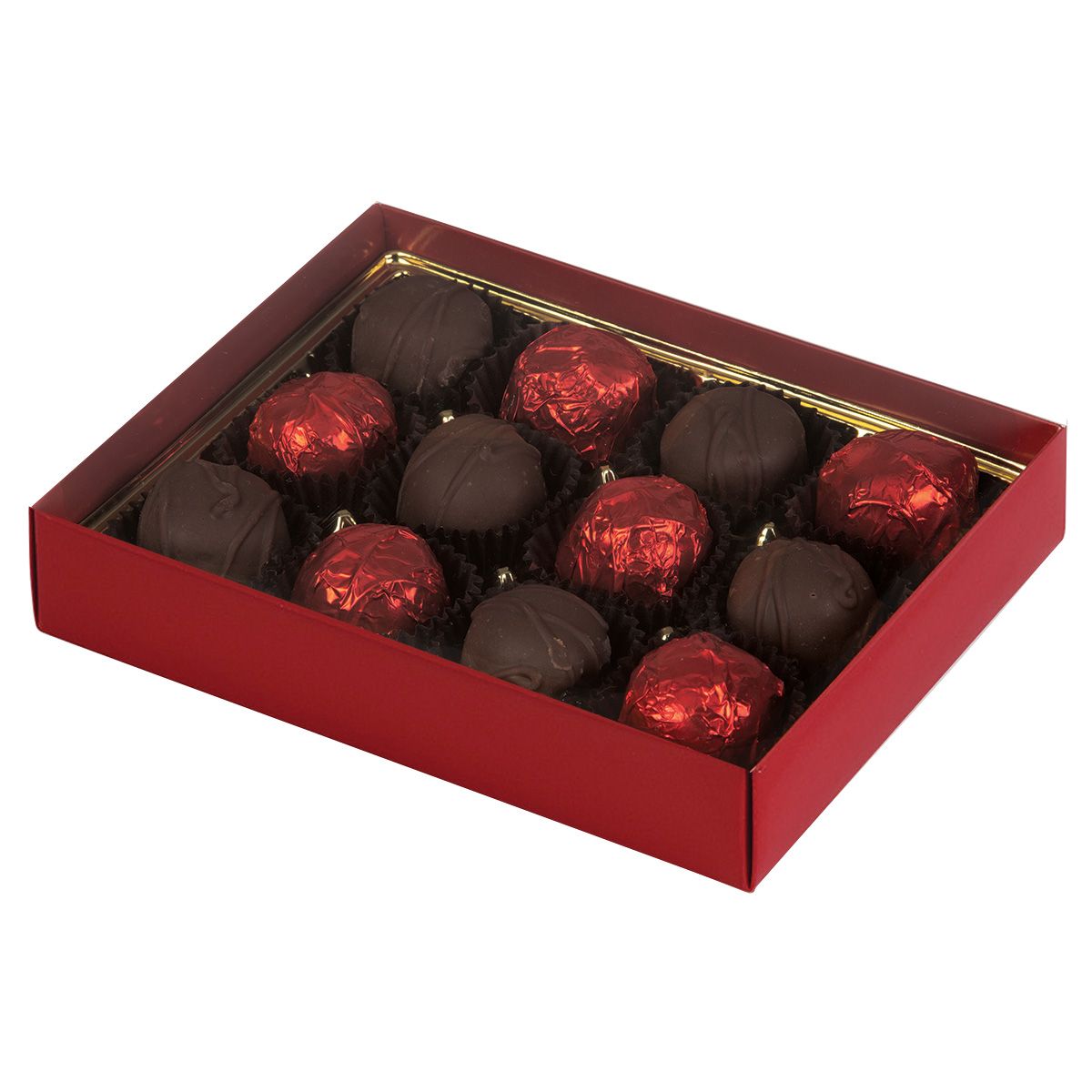 Red - Candy Box Base - Base (1 Layer - 12 Pc.) 6-3/8 x 4-3/4 x 1-1/8"