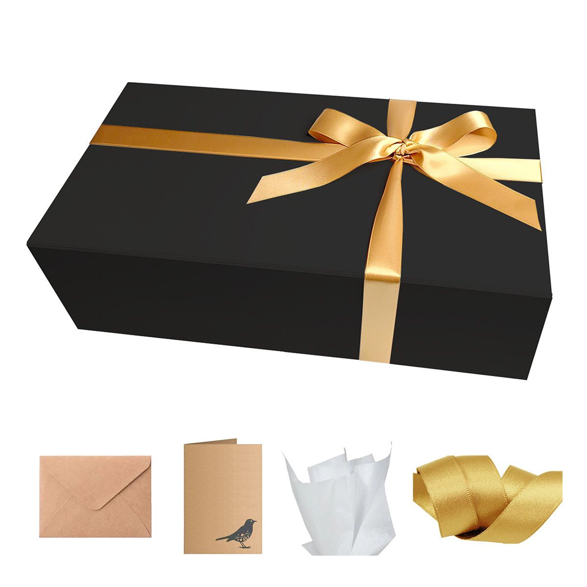 Black - Magnetic Gift Box Set - 13 x 8.5 x 4"