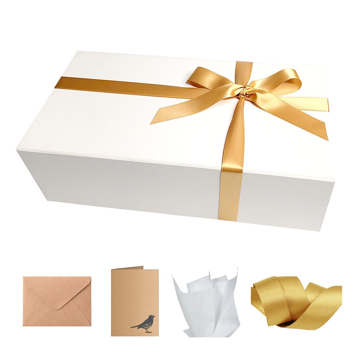 White - Magnetic Gift Box Set - 13 x 8.5 x 4"