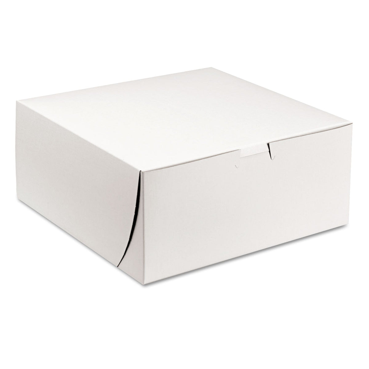SCT White One-Piece Non-Window Bakery Boxes, 9 x 9 x 4, White, Paper, 200/Carton