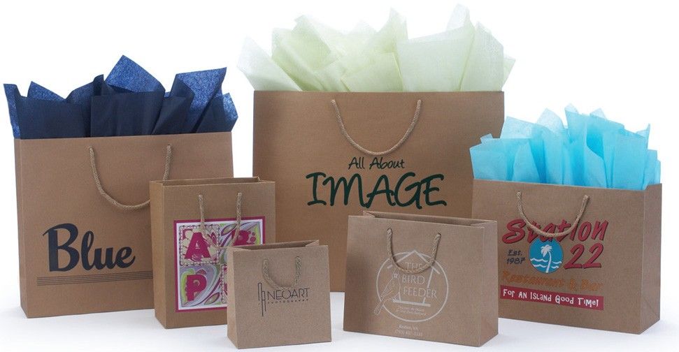 Natural Kraft - Natural Euro Tote - 6-1/2 x 3-1/2 x 6-1/2"