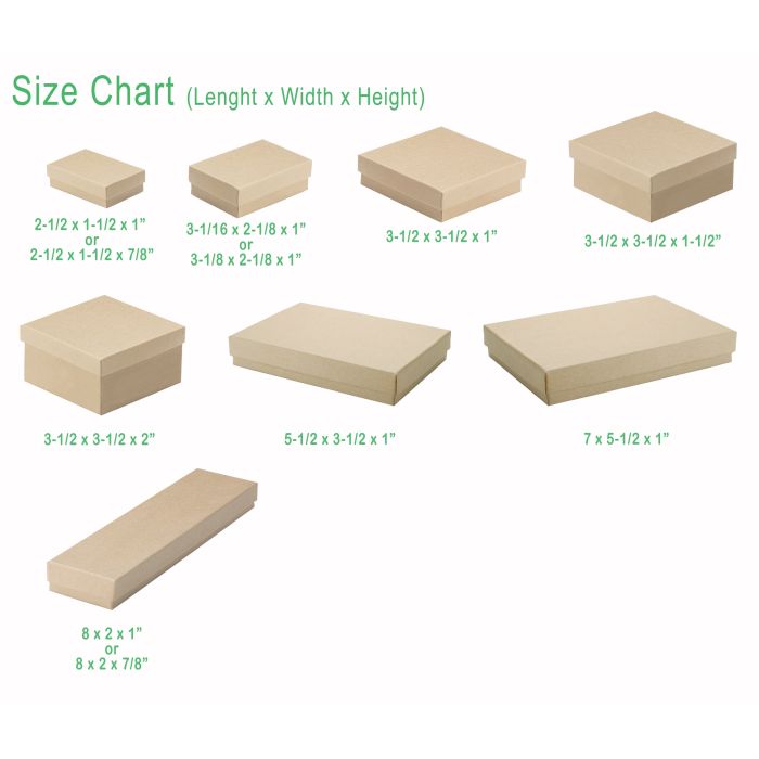 White & Kraft Jewelry Boxes