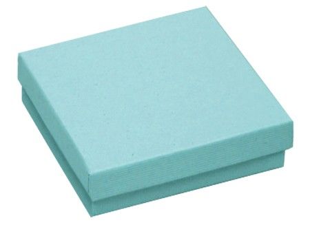Matte Metallic Turquoise - Jewelry Box - 3-1/2 x 3-1/2 x 1"