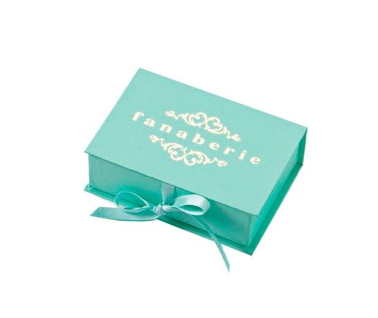 Matte Turquoise - Ribbon Jewelry Box - 5 x 3-1/2 x 1-1/2"