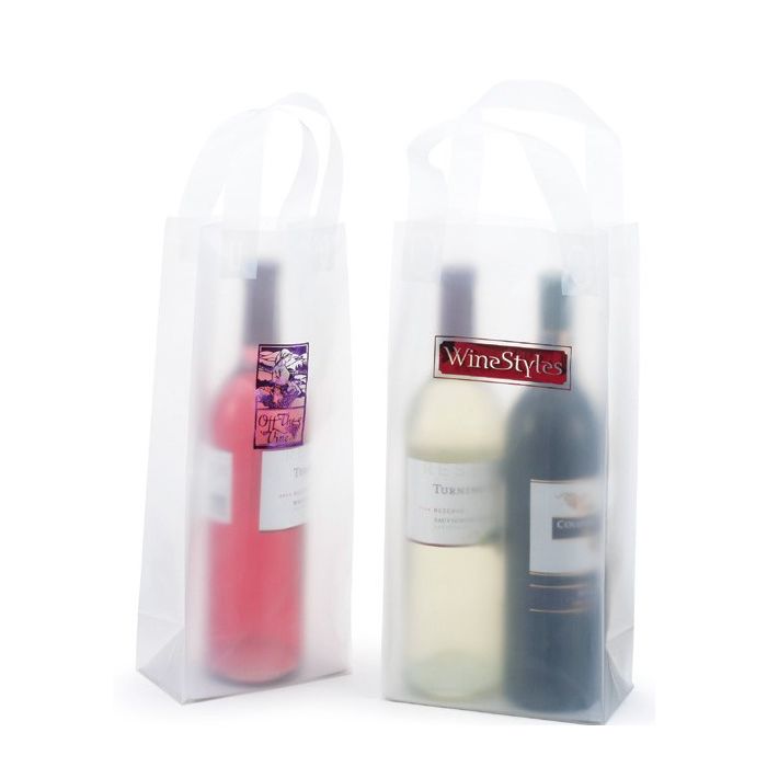 Frosted Plastic Wine Bags