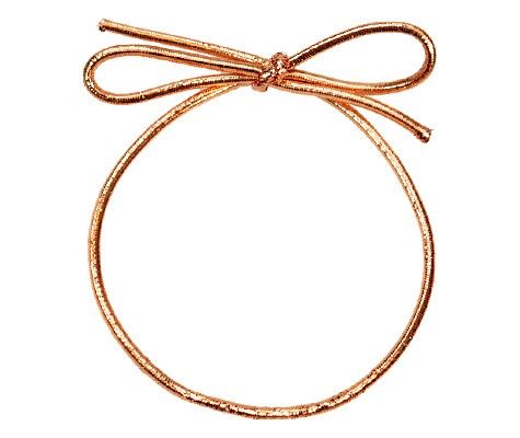 Metallic Copper - Pre Tied Stretch Loop - 10" Loop