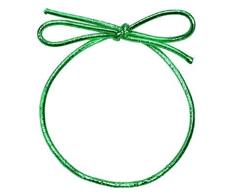 Metallic Emerald - Pre Tied Stretch Loop - 19" Loop