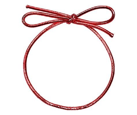 Metallic Red - Pre Tied Stretch Loop - 19" Loop