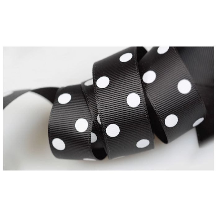 Domino Dots Grosgrain Ribbon