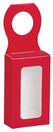 Red - Bottle Hanger Favor Box - 2-1/4 x 1-1/8 x 3-7/8"