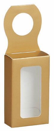 Gold Metallic - Bottle Hanger Favor Box - 2-1/4 x 1-1/8 x 3-7/8"