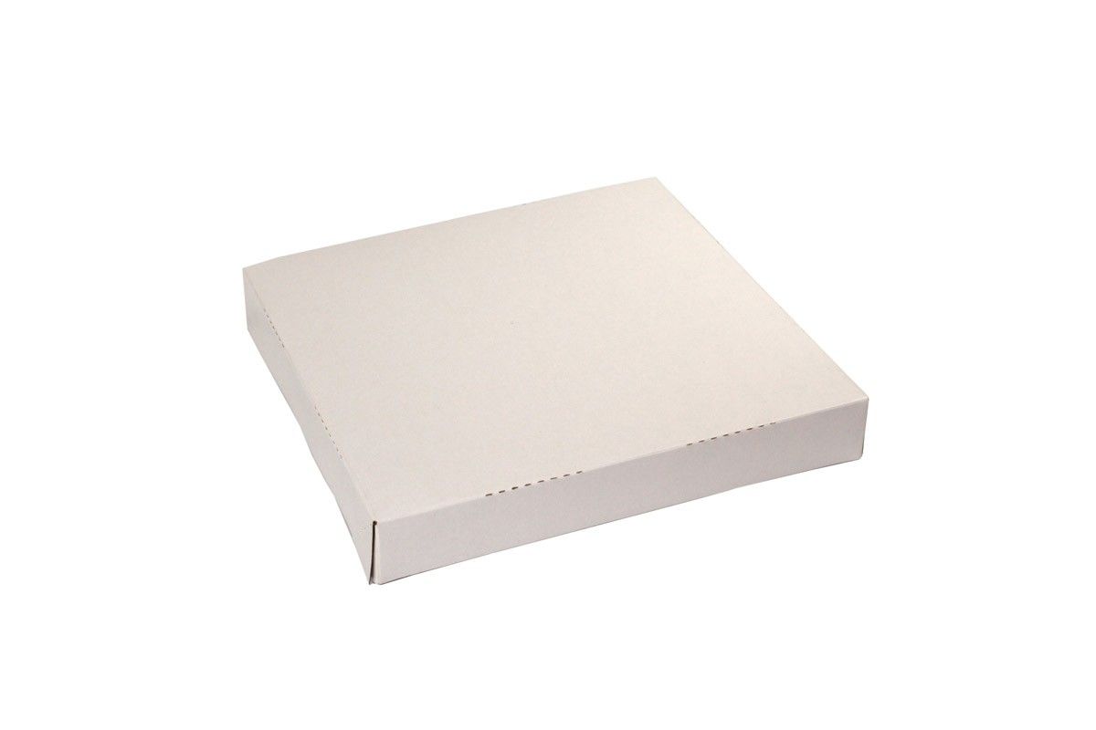 White - 4 Corner Automatic Pizza Box - 10 x 10 x 1-1/2"