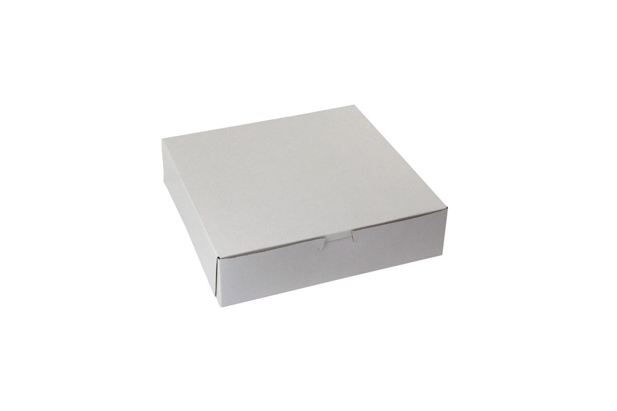 White - 1 Pc. Cake Box - 10 x 10 x 2-1/2"