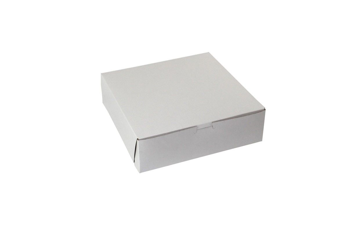 White - 1 Pc. Cake Box - 10 x 10 x 3"