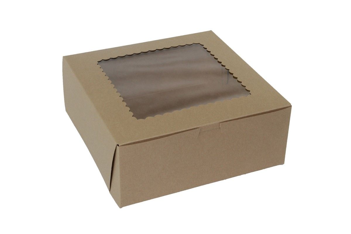 Kraft - Window Cupcake/Bakery Box - 10 x 10 x 4"