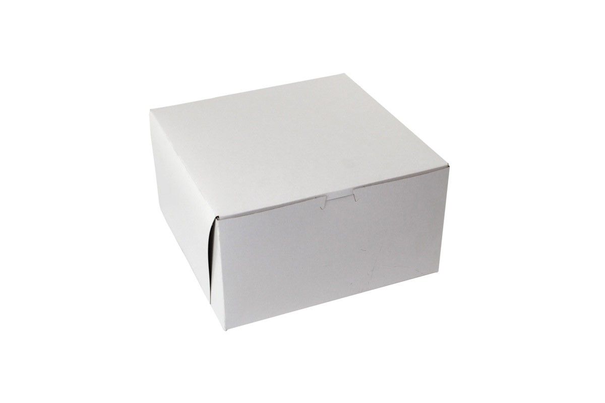 White - 1 Pc. Cake Box - 10 x 10 x 5-1/2"