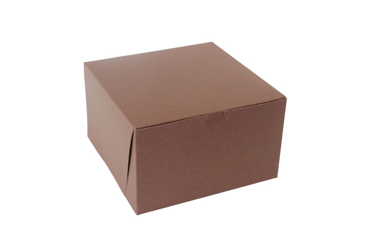 Cocoa Brown - 1 Pc. Cake Box - 10 x 10 x 6"