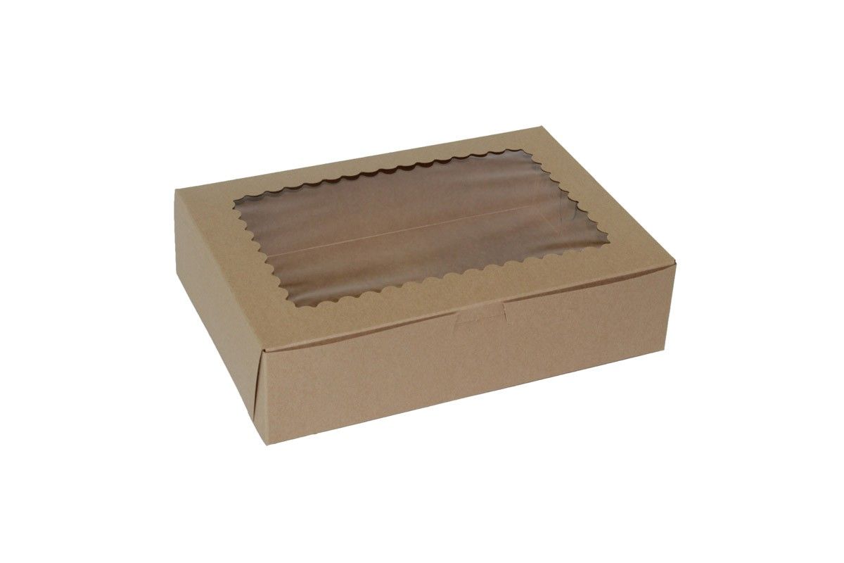 Kraft - Window Cupcake/Bakery Box - 10 x 7 x 2-1/2"