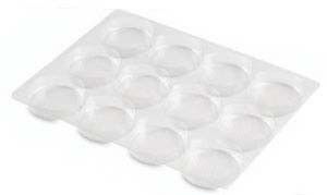 Clear - Oreo / Macaron Tray - (12Pc.) 6-5/8 x 8-3/4 x 1/2"