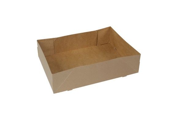 Natural Kraft - Donut Tray - 13-1/2 x 9-7/8 x 3-3/8" (4 Corner - Glued)