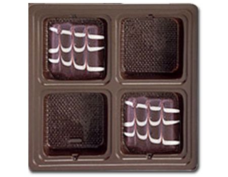 Brown-1369TBR4 - Square Candy Tray - (8 oz) 5-1/2 x 5-1/2 x 15/16"