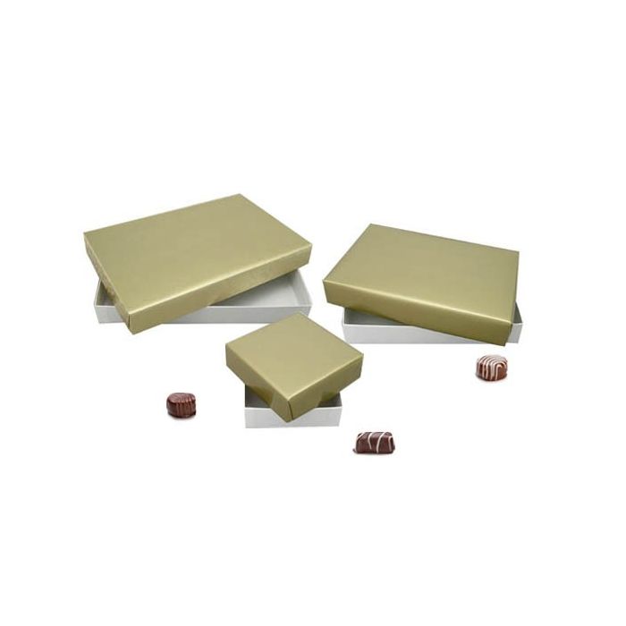 Gold Luster Rigid Candy Boxes