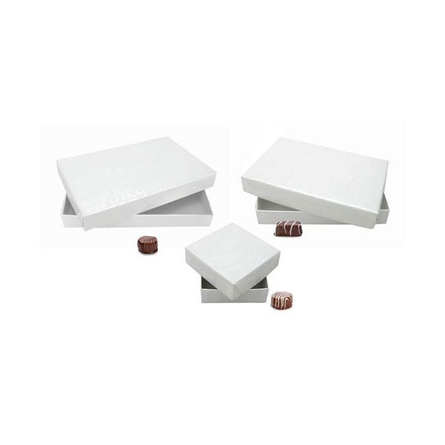 Embossed White Rigid Candy Boxes