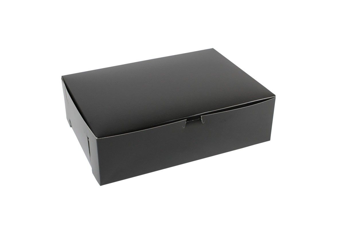 Gloss Black - 1 Pc. Cake Box - 14 x 10 x 4"