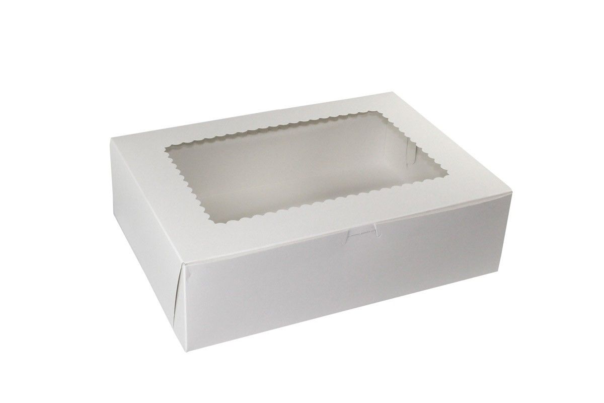 White - Window Cupcake/Bakery Box - 14 x 10 x 4"