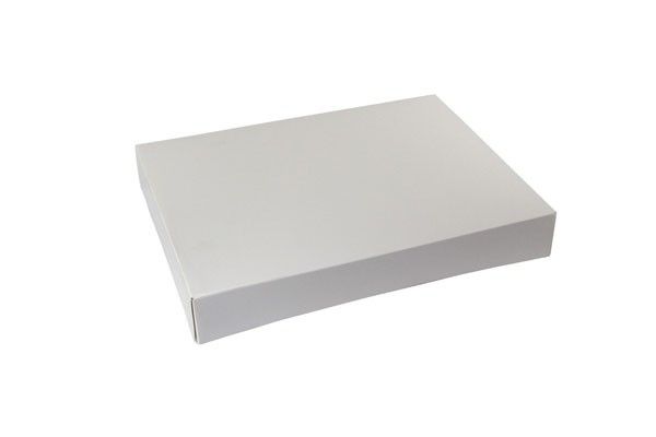 White Exterior / Kraft Interior - Donut Box - 15 x 11-1/2 x 2" (6 Corner - Glued)