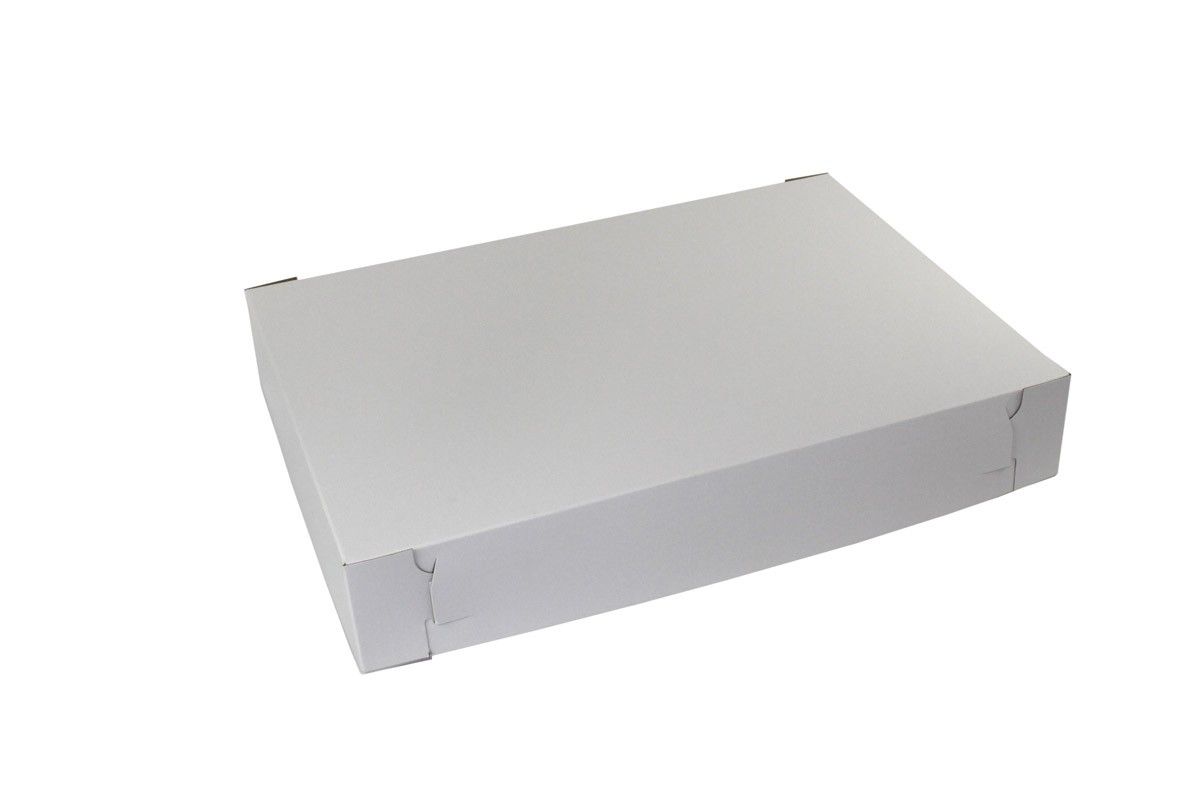 White - 2 Pc. Cake Box - 18 x 13 x 3"