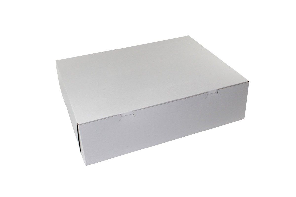 White/Kraft Interior - 1 Pc. Cake Box - 18 x 14 x 5"
