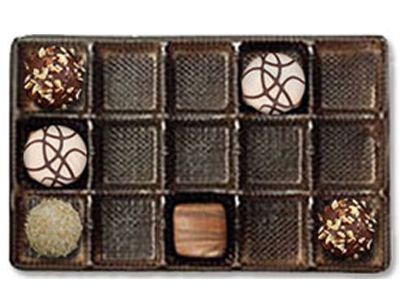 Brown-1860 - Rectangle Candy Tray - (1/2 lb) 6-15/16 x 4-3/8 x 7/8"