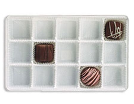 White-1861 - Rectangle Candy Tray - (1/2 lb) 6-15/16 x 4-3/8 x 7/8"