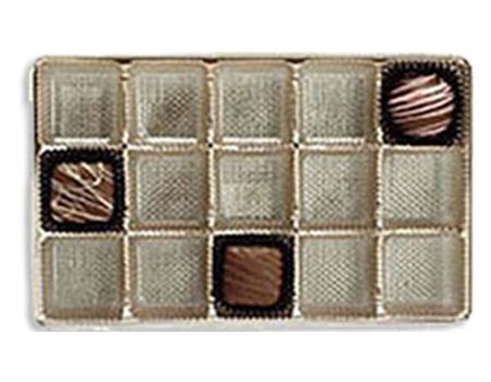 Gold-1862 - Rectangle Candy Tray - (1/2 lb) 6-15/16 x 4-3/8 x 7/8"