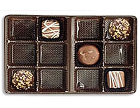 Brown-1866 - Rectangle Candy Tray - (1/2 lb) 6-15/16 x 4-3/8 x 7/8"