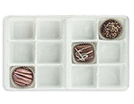 White-1867 - Rectangle Candy Tray - (1/2 lb) 6-15/16 x 4-3/8 x 7/8"