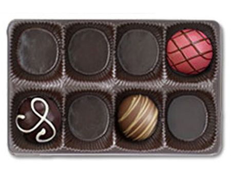 Brown-1869 - Rectangle Candy Tray - (1/2 lb) 6-15/16 x 4-3/8 x 7/8"