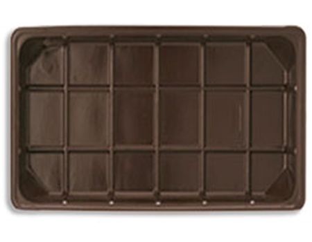 Brown-1875 - Rectangle Candy Tray - (1/2 lb) 7-3/8 x 3-7/8 x 7/8"