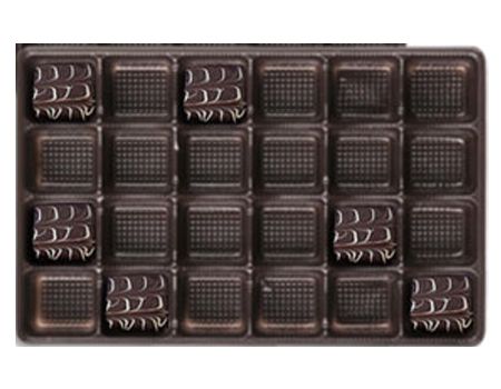 Brown-1880 - Rectangle Candy Tray - (1 lb) 9-3/8 x 6 x 15/16"