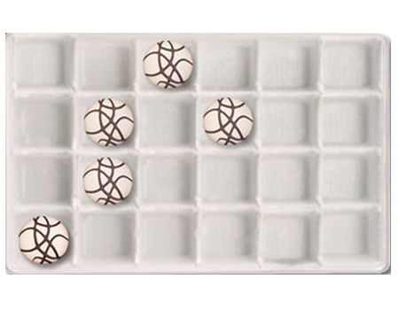 White-1881 - Rectangle Candy Tray - (1 lb) 9-3/8 x 6 x 15/16"