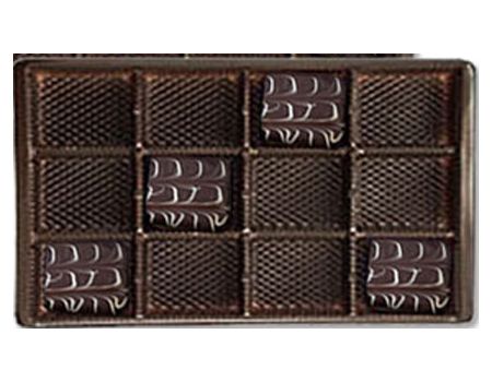 Brown-1886 - Rectangle Candy Tray - (1 lb) 9-3/8 x 6 x 15/16"