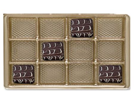 Gold-1888 - Rectangle Candy Tray - (1 lb) 9-3/8 x 6 x 15/16"