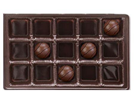 Brown-1889 - Rectangle Candy Tray - (1 lb) 9-3/8 x 6 x 15/16"